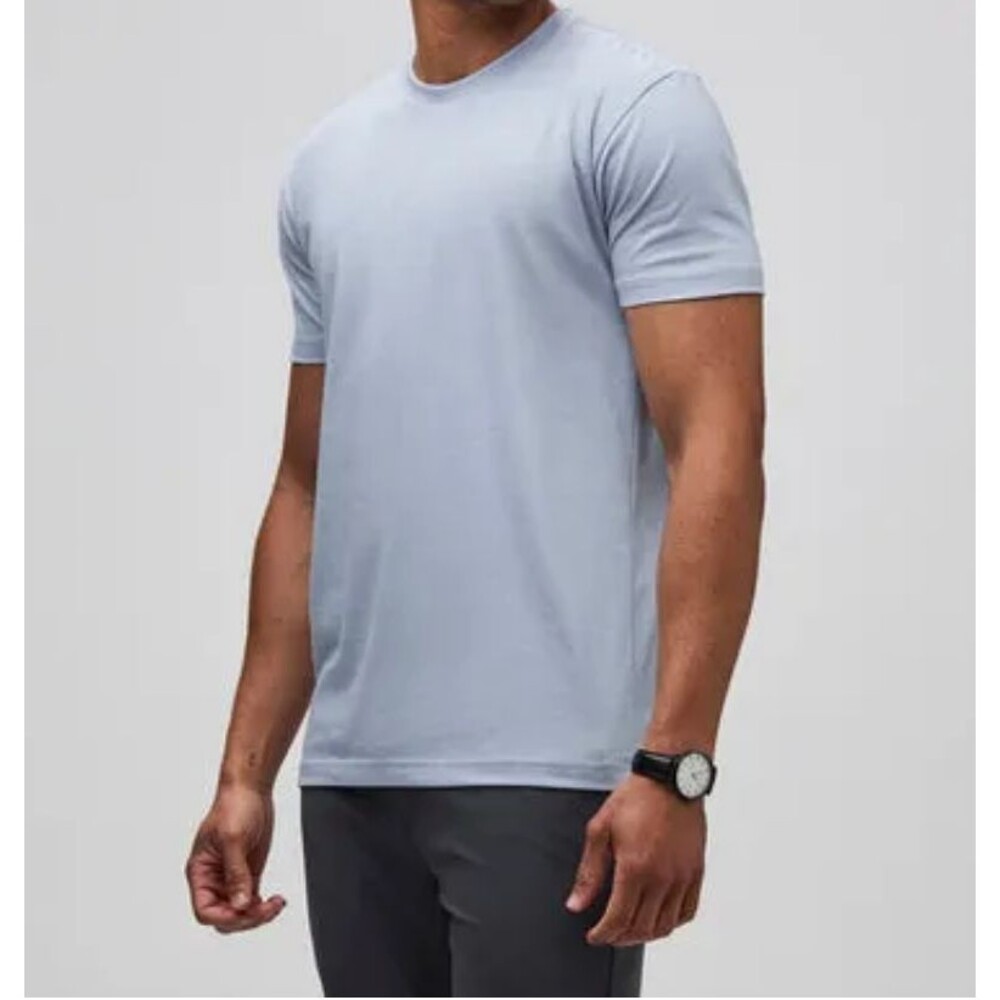 Mens PTO Engineered For The Weekend Blue Large T Shirt Crew Neck Waved Hem